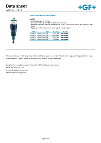 Thumbnail of document Data Sheet - 3719 pH/ORP Wet-Tap
